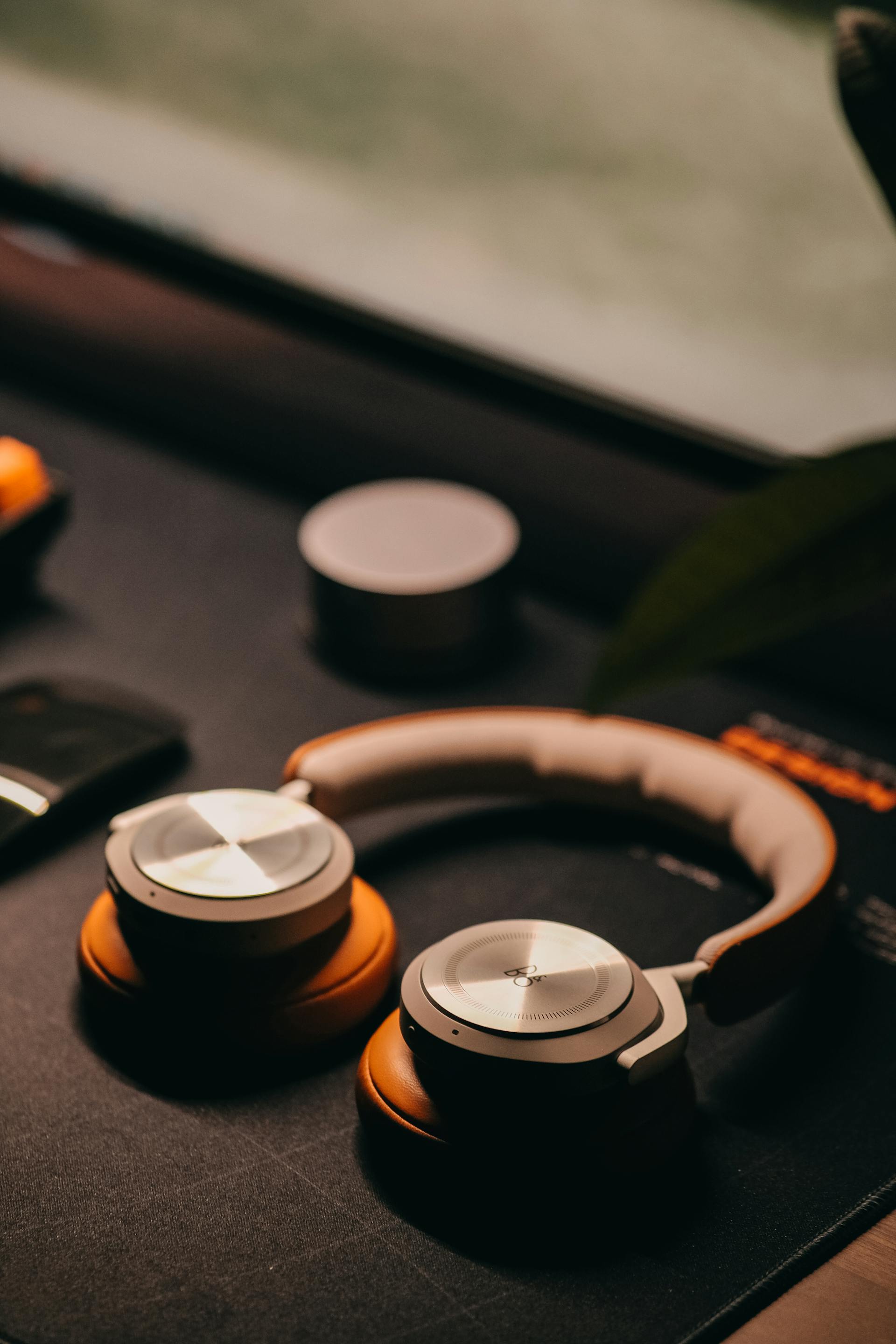 Photograph of Gray and Silver Headphones